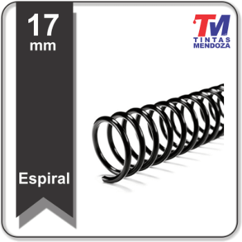 ESPIRALES OFICIO 17mm NEGRO x 50 Uds.