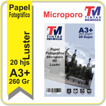 Microporo Luster A3+ de 260grs. X 20 hjs.