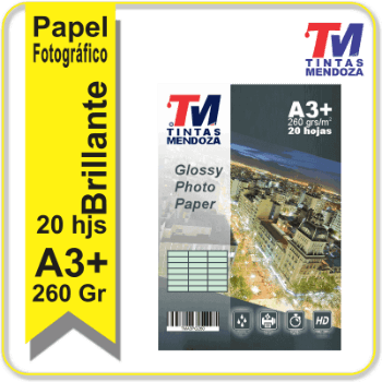 Papel Fotografico TM A3+ de 260grs. X 20 h