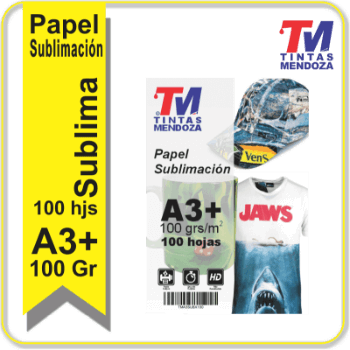 Papel Sublimacion A3+ de 100grs x 100 hjs.