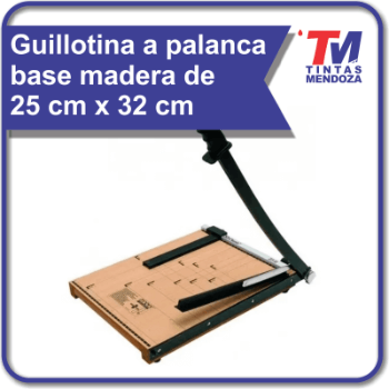 Guillotina a palanca base madera 25 x 32 cm.