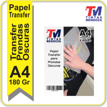 Papel Transfer prendas oscuras A4 x 10 hjs