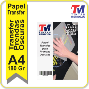 Papel Transfer prendas oscuras A4 x 10 hjs