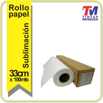 Rollo de papel p' sublimacion 33cm x 100 mts