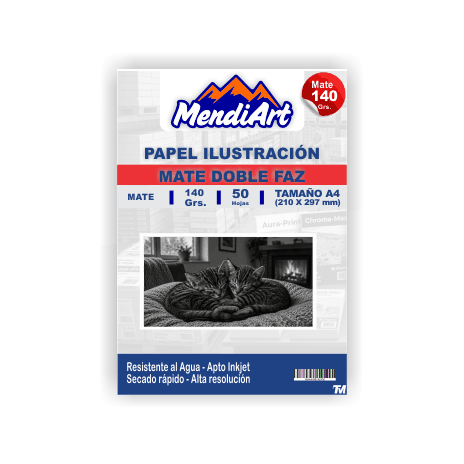 MendiArt Ilustracion Mate 140grs. Bifaz A4 x 50 hojas